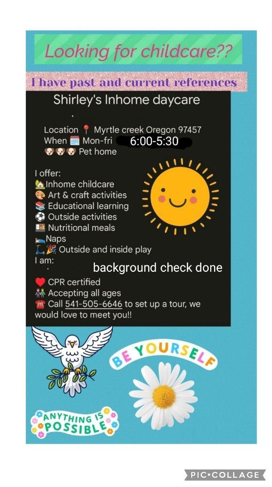 SHIRLEY’S INHOME DAYCARE Updated June 2024 Request Consultation