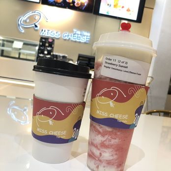 Miss Cheese Tea Cafe - Hot Jasmine Tea and Strawberry Sunset - Bubble Tea Near Me - Pasadena, California Miss Cheese Tea Cafe - Hot Jasmine Tea and Strawberry Sunset - Bubble Tea Near Me - Pasadena, California