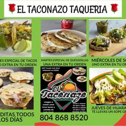 El Taconazo - Authentic Mexican tacos al pastor, Azada. Gorditas stuffed with chicarron with nopales. Cactus