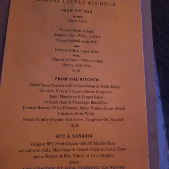 Bravas Bar de Tapas - Happy hour menu - Spanish Near Me - Healdsburg, California Bravas Bar de Tapas - Happy hour menu - Spanish Near Me - Healdsburg, California