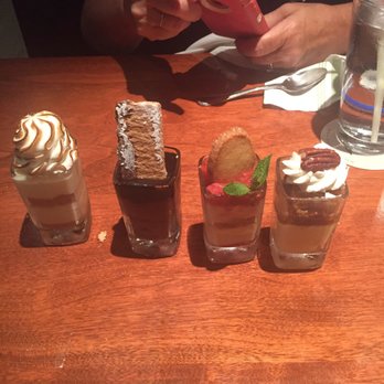 Seasons 52 - Minis! My favorites are the chocolate s'mores (I normally hate anything s'mores, but this is chocolate heaven) and pecan pie. - New American Near Me - Jacksonville, Florida Seasons 52 - Minis! My favorites are the chocolate s'mores (I normally hate anything s'mores, but this is chocolate heaven) and pecan pie. - New American Near Me - Jacksonville, Florida
