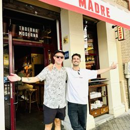 Me and Marco, saying goodbye after a great meal.