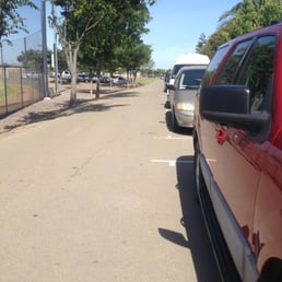 Parking alongside field Parking alongside field