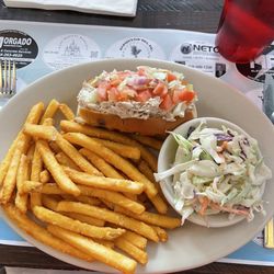 Cape Quality Seafood - Tuna Roll Sandwich with lottsa great fries and yummy cole slaw