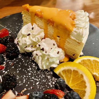 Temsib Eatery & Bar - Thai Tea Crepe Cake - Thai Near Me - Bellevue, Washington