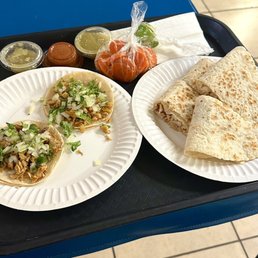 Chicken Tacos / Chicken and Cheese quesadilla Chicken Tacos / Chicken and Cheese quesadilla