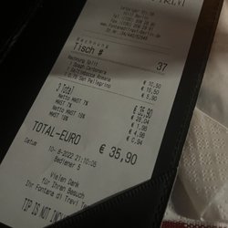Fontana Di Trevi - Reasonably priced bill
