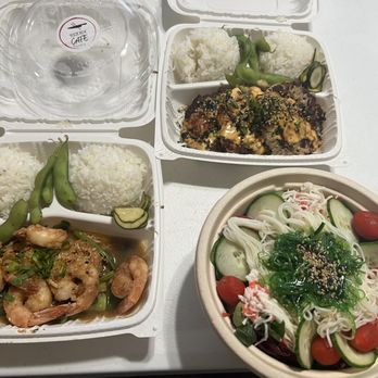 Rice Box Cafe - Sake Shrimp, Dynamite Ahi Cakes, and Somen Salad - Japanese Near Me - Mililani, Hawaii Rice Box Cafe - Sake Shrimp, Dynamite Ahi Cakes, and Somen Salad - Japanese Near Me - Mililani, Hawaii