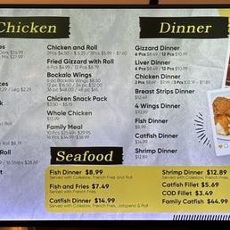 Menu Dinners Menu Dinners