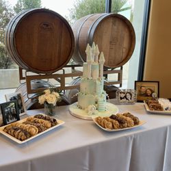 Butter & Batter Cookie Bar - The entire dessert table (with cake from Nolands Bakery)