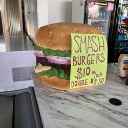 V9 Eats - Single and double Smash Burgers...