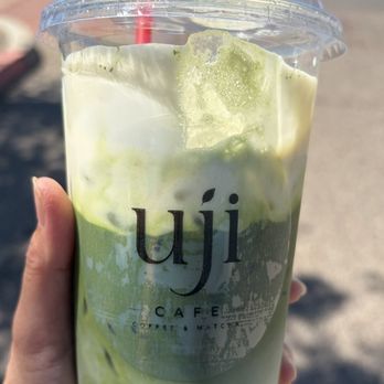 Uji Cafe - Ceremonial matcha w/ oat milk and honey whipped cloud - Coffee & Tea Near Me - Gilbert, Arizona Uji Cafe - Ceremonial matcha w/ oat milk and honey whipped cloud - Coffee & Tea Near Me - Gilbert, Arizona