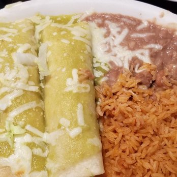 La Casita Olvera - Enchiladas Suizas. Don't bother. Bland, at best. - Mexican Near Me - Whittier, California