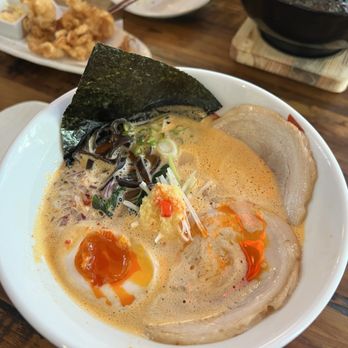 Tsuruya - Spicy Tonkatsu with Hakata Noodles (Thin Noodles) - Ramen Near Me - Berkeley, California Tsuruya - Spicy Tonkatsu with Hakata Noodles (Thin Noodles) - Ramen Near Me - Berkeley, California
