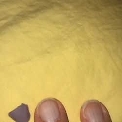 Sitara Salon & Spa - Nail polish started curling around the edges and popping off shortly after getting it done: this is on the pillow case the nest morning :(