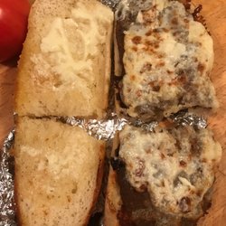 Hammy's  Carryout & Hammy's Liquor - Steak hoagie cheese onions mushrooms tomato's. As u can see it wasn't very apitizing no tomato etc