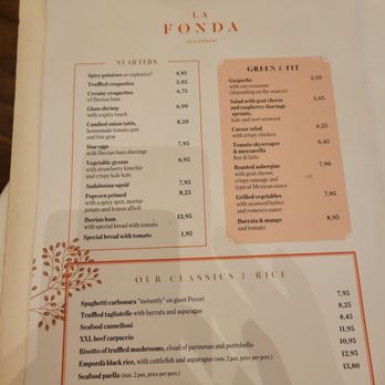 La Fonda - Menu - Mediterranean Near Me - Barcelona, B La Fonda - Menu - Mediterranean Near Me - Barcelona, B