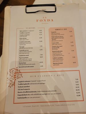 Menu photo 1 La Fonda Barcelona, B Menu photo 1 La Fonda Barcelona, B