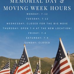 Wildwood Coffee - Here are our hours for Memorial Day and moving week!