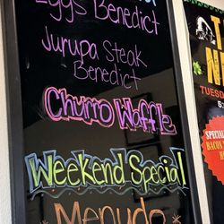 Jurupa's Cafe - Off The Menu board