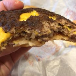 McDonald's - And I'm not sure what they did here. Smashed so thin, burns, missing spots in the middle!?????