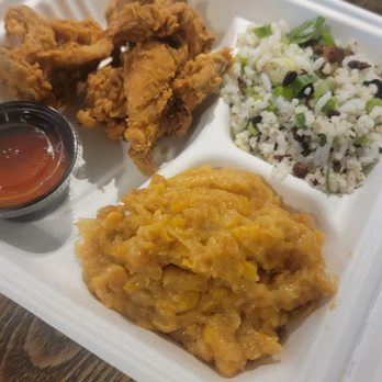 Oh Vegan Soul - Chicken meal Rice and corn pudding - Vegan Near Me - Boise, Idaho Oh Vegan Soul - Chicken meal Rice and corn pudding - Vegan Near Me - Boise, Idaho