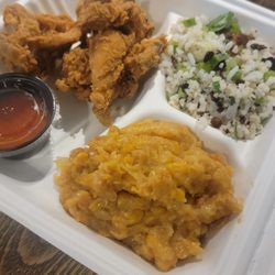 Oh Vegan Soul - Chicken meal Rice and corn pudding