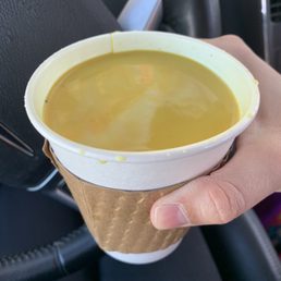 Hot Turmeric latte with honey and oat milk. Amazing! Hot Turmeric latte with honey and oat milk. Amazing!