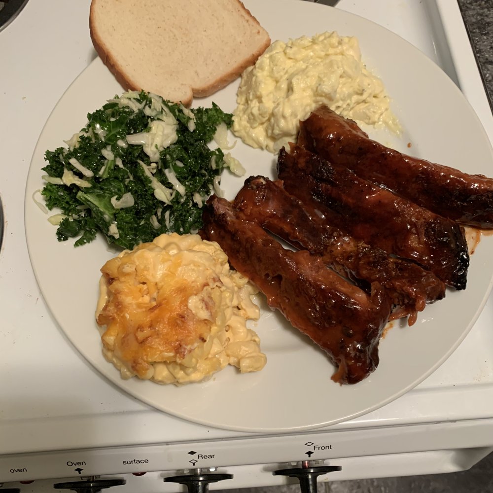 BBQ Ribs (other items are NOT from Johnny Boy Carryout). I only bought BBQ ribs from there. BBQ Ribs (other items are NOT from Johnny Boy Carryout). I only bought BBQ ribs from there.