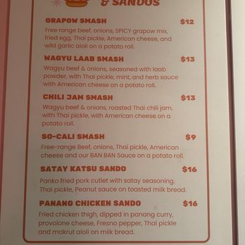 Ban Ban Burger - Menu - Burgers Near Me - Los Angeles, California