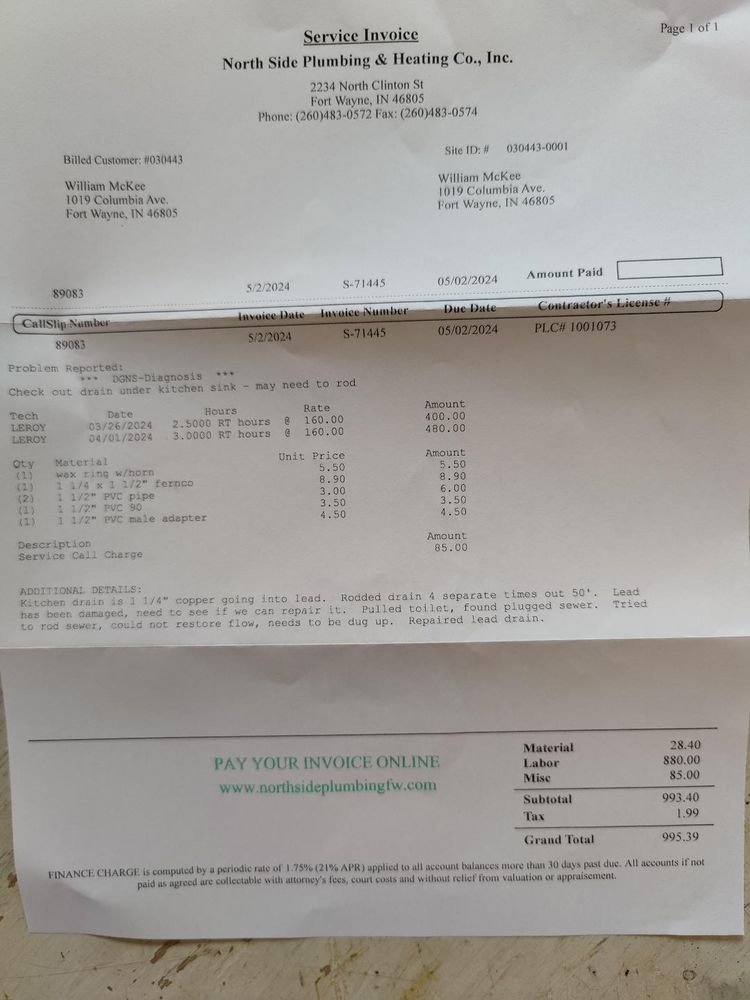 Slide of Northside Plumbing