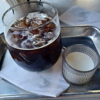 Mercato And Company - Iced Americano with whole milk on the side, $3.70. - Coffee & Tea Near Me - Houston, Texas Mercato And Company - Iced Americano with whole milk on the side, $3.70. - Coffee & Tea Near Me - Houston, Texas