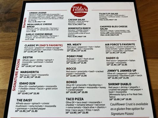 Menu photo 3 Tilda's Pizzeria Rochester, MN Menu photo 3 Tilda's Pizzeria Rochester, MN