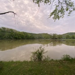 Lakeside camping site.