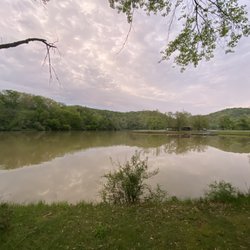 Lakeside camping site.