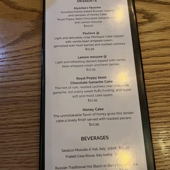 Alyonka Russian Cuisine - Dessert menu - Russian Near Me - Boise, Idaho Alyonka Russian Cuisine - Dessert menu - Russian Near Me - Boise, Idaho
