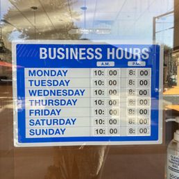 Updated hours Updated hours