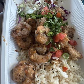 California Fish Grill - Dynamite Shrimp bowl with barely any dynamite sauce. Was so dry!! - Seafood Near Me - Riverside, California