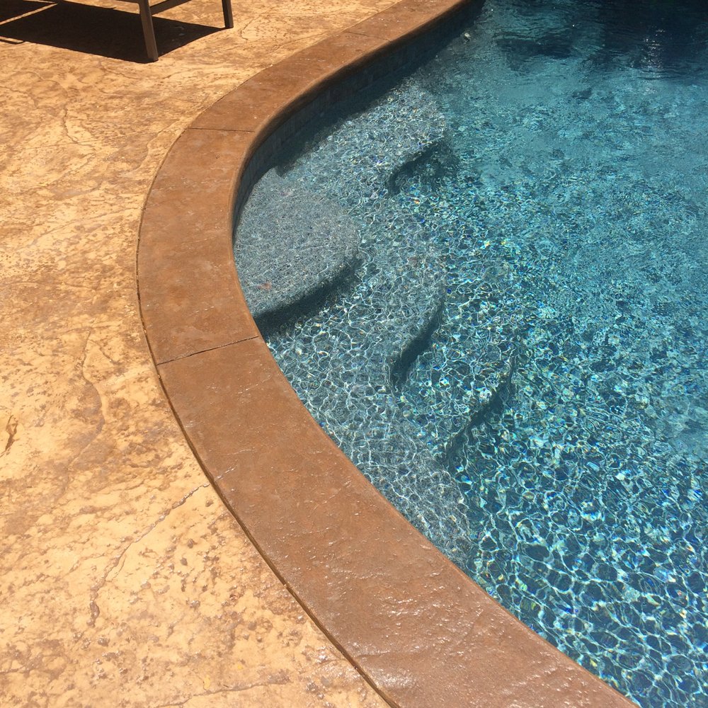 Patterned Concrete - Cantilever edge over pool - Masonry/Concrete Near Me - Austin, Texas