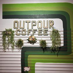 Outpour Coffee - Artwork inside the store