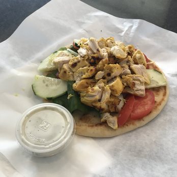 Harbor Greek Cafe - Open face chicken kabob sandwich - Greek Near Me - San Diego, California