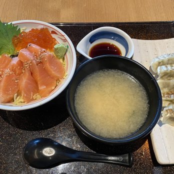 YAYOI - Sushi bowl and soup definitely not 21 dollar worth. Gyoza is comped by Yelp check in. - Japanese Near Me - Cupertino, California YAYOI - Sushi bowl and soup definitely not 21 dollar worth. Gyoza is comped by Yelp check in. - Japanese Near Me - Cupertino, California