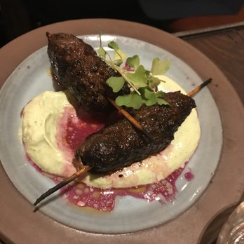 Rabbit - Venison Cigars, Foraged Sorrel Mayo, Pickled Mustard Seeds - British Near Me - London, XGL Rabbit - Venison Cigars, Foraged Sorrel Mayo, Pickled Mustard Seeds - British Near Me - London, XGL