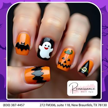 Renaissance Nails Spa - Witchy nails, anyone? Embrace the magic of Halloween with dark and mystical designs at our salon.
--------------------------------- - Nail Salons Near Me - New Braunfels, Texas Renaissance Nails Spa - Witchy nails, anyone? Embrace the magic of Halloween with dark and mystical designs at our salon.
--------------------------------- - Nail Salons Near Me - New Braunfels, Texas