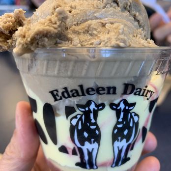 Edaleen Dairy - Single scoop / two flavors (coffee & raspberry cheesecake). Pass on the raspberry cheesecake. Coffee is a def thumbs-up - Grocery Near Me - Ferndale, Washington Edaleen Dairy - Single scoop / two flavors (coffee & raspberry cheesecake). Pass on the raspberry cheesecake. Coffee is a def thumbs-up - Grocery Near Me - Ferndale, Washington