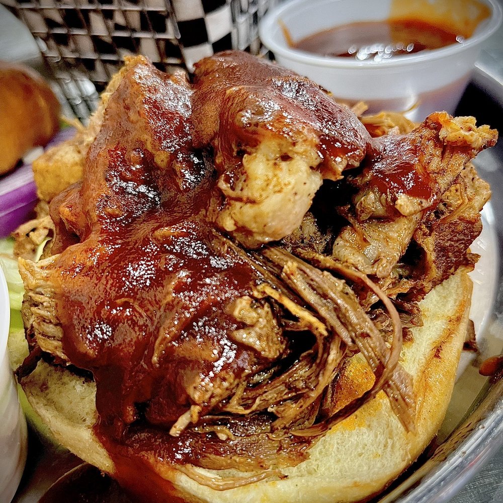 Cruiser's Cafe 66 - Pulled Smoked Brisket Sandwich - American Near Me - Williams, Arizona Cruiser's Cafe 66 - Pulled Smoked Brisket Sandwich - American Near Me - Williams, Arizona
