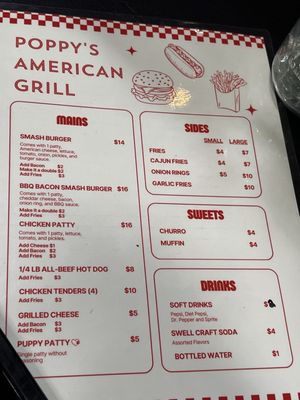 Menu photo 1 Poppy's American Grill Julian, CA