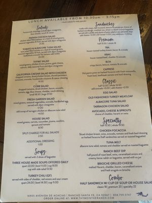Menu photo 2 Thyme In The Ranch Rancho Santa Fe, CA Menu photo 2 Thyme In The Ranch Rancho Santa Fe, CA