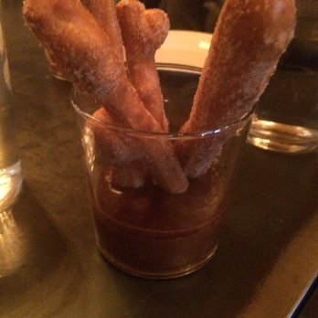 Morcilla - Cinnamon dusted churros in chocolate - Spanish Near Me - Pittsburgh, Pennsylvania Morcilla - Cinnamon dusted churros in chocolate - Spanish Near Me - Pittsburgh, Pennsylvania