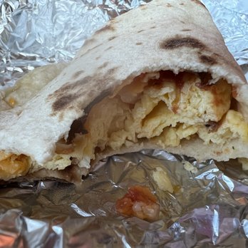 Ay Chiwawa Mexican Cafe - A sorry excuse for a taco. Overcooked bland eggs- cold potatoes- cold tortilla- cold cheese - Tex-Mex Near Me - Spring Branch, Texas